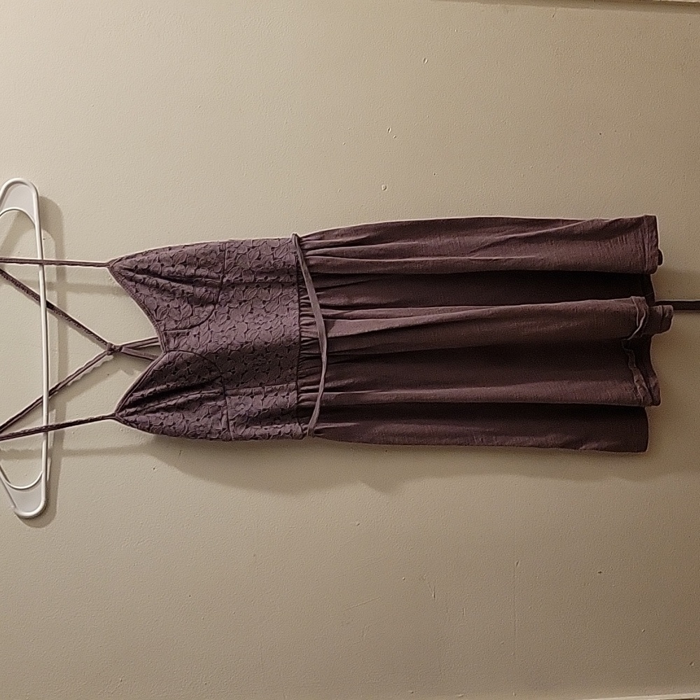 AMERICAN EAGLE OUTFITTERS Purple Cotton Eyelet Summer Mini Dress XS